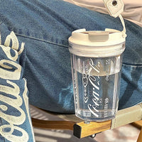 Coca-Cola Oficial Original-Vaso Tritan-Plástico Alimenticio Resistente a impactos resistente a químicos portátil Diseño de tapa de tirador desmontable hermético antideslizante 390ml Rosa/Púrpura/Verde/