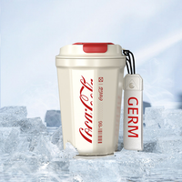 Coca-Cola Oficial Original-Café Termo de Acero Inoxidable 316 Grado alimenticio Moderno y bonito Fría/caliente hermética Portátil Boca Ancha antideslizante390ml Rojo/Blanco(189)