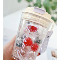 Coca-Cola Oficial Original-Vaso Tritan-Plástico Alimenticio Resistente a impactos resistente a químicos portátil Diseño de tapa de tirador desmontable hermético antideslizante 390ml Rosa/Púrpura/Verde/