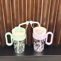 Coca-Cola Oficial Original-Vaso Tritan-Plástico Alimenticio Resistente a impactos resistente a químicos portátil Asa/pajita y tapa antipolvo hermético antideslizante 800mlNegro/Rojo/Púrpura/Verde