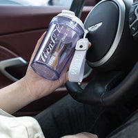 Coca-Cola Oficial Original-Vaso Tritan-Plástico Alimenticio Resistente a impactos resistente a químicos portátil Diseño de tapa de tirador desmontable hermético antideslizante 390ml Rosa/Púrpura/Verde/