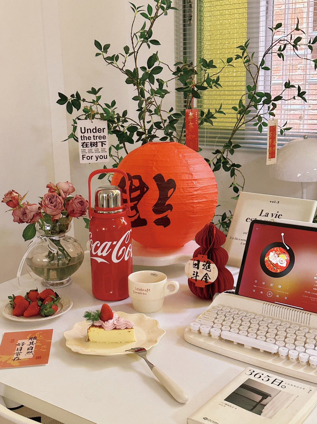 Coca-Cola-Termo Clásico Oficial Original de Acero Inoxidable 316 Grado alimenticio Fría/caliente hermética Tapa dual Filtro incorporado Portátil/Asa/correa/Boca Ancha antideslizante 800ml Blanco/Rojo