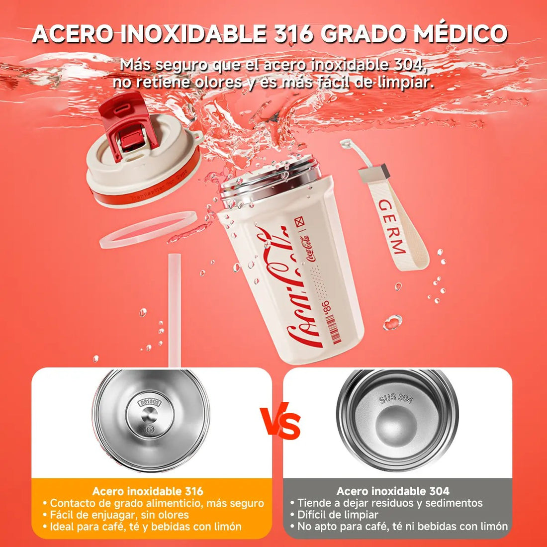 Mug Térmico Octagon Pro Coca-Cola | 550ml / 18.6oz
