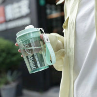 Coca-Cola Oficial Original-Vaso Tritan-Plástico Alimenticio Resistente a impactos resistente a químicos portátil Diseño de tapa de tirador desmontable hermético antideslizante 390ml Rosa/Púrpura/Verde/