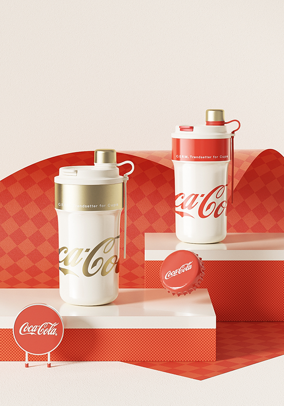 Coca-Cola-Termo Clásico Oficial Original de Acero Inoxidable 316 Grado alimenticio Fría/caliente Portátil  hermética Boca Ancha/Pajita retráctil/antideslizante 650ml Negro/Blanco(192)