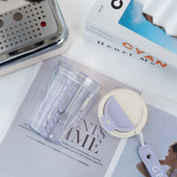 Coca-Cola Oficial Original-Vaso Tritan-Plástico Alimenticio Resistente a impactos resistente a químicos portátil Diseño de tapa de tirador desmontable hermético antideslizante 390ml Rosa/Púrpura/Verde/