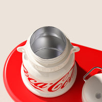 Coca-Cola-Termo Clásico Oficial Original de Acero Inoxidable 316  Grado alimenticio Fría/caliente hermética Apertura y cierre con un solo dedo Portátil/Asa/Boca Ancha antideslizante 700mlRojo （199