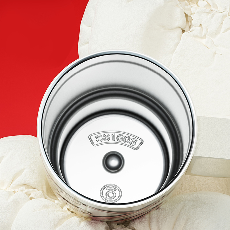 Coca-Cola-Termo Clásico Oficial Original de Acero Inoxidable 316 Grado alimenticio Fría/caliente hermética Portátil/Asa/Pajita/Boca Ancha antideslizante1200ml Blanco（188）