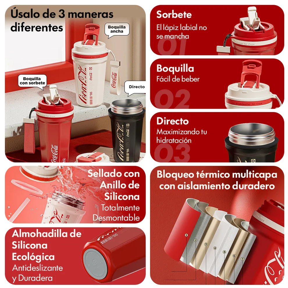 Mug Térmico Octagon Pro Coca-Cola | 550ml / 18.6oz
