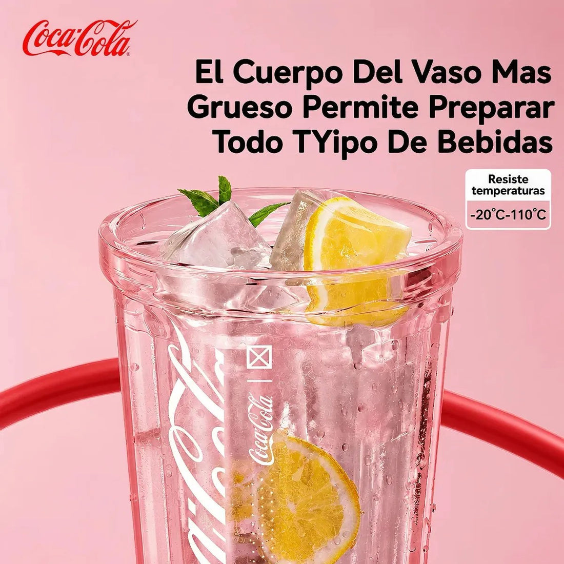 Vaso de agua tritán Coca-Cola | 390ml / 12oz