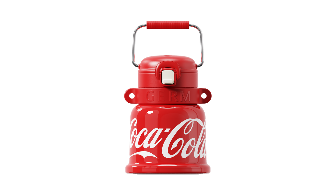 Coca-Cola-Termo Clásico Oficial Original de Acero Inoxidable 316  Grado alimenticio Fría/caliente hermética Apertura y cierre con un solo dedo Portátil/Asa/Boca Ancha antideslizante 700mlRojo （199