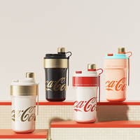 Coca-Cola-Termo Clásico Oficial Original de Acero Inoxidable 316 Grado alimenticio Fría/caliente Portátil  hermética Boca Ancha/Pajita retráctil/antideslizante 650ml Negro/Blanco(192)