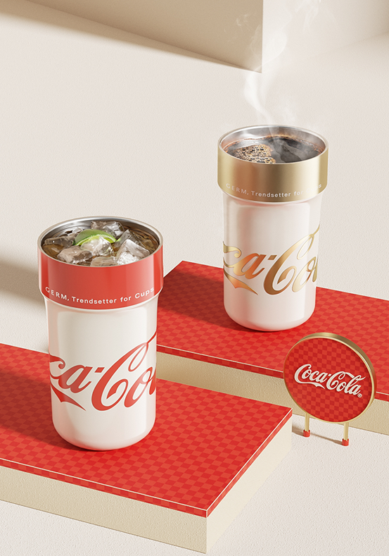 Coca-Cola-Termo Clásico Oficial Original de Acero Inoxidable 316 Grado alimenticio Fría/caliente Portátil  hermética Boca Ancha/Pajita retráctil/antideslizante 650ml Negro/Blanco(192)