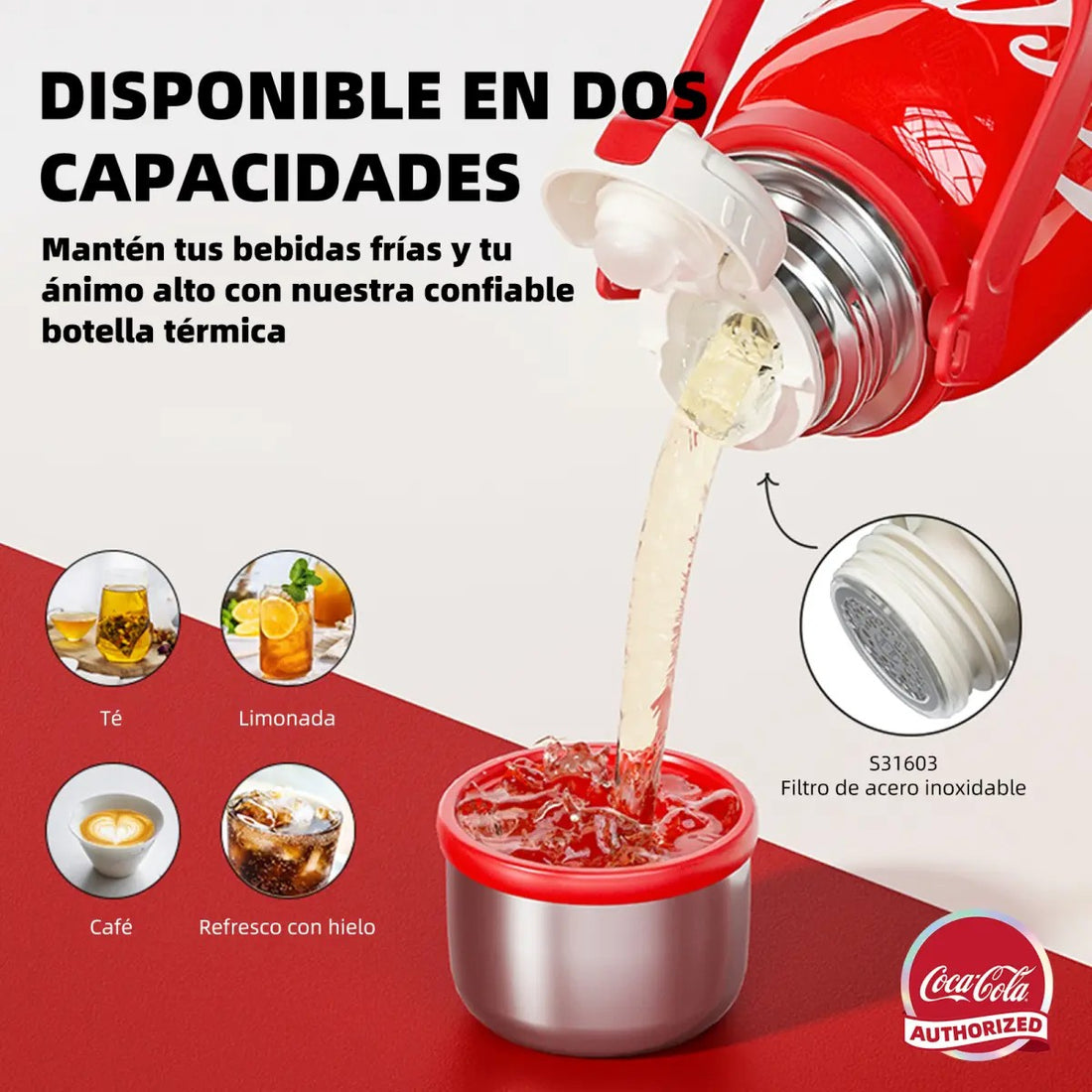 Termo Deportivo con asa Coca-Cola | 800ml / 1200ml